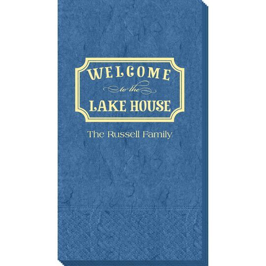 Welcome to the Lake House Sign Bali Guest Towels